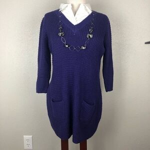 NWT Brina & Em Collared Sweater Top Size Medium